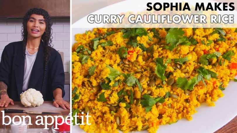 Sophia Makes Curry Cauliflower Rice | From the Home Kitchen | Bon Appétit