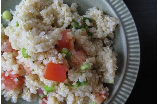 Quinoa, Tomato, Green Onion Side Salad Recipe