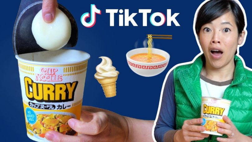 Ice Cream Mochi + Curry Ramen | TicTok Try