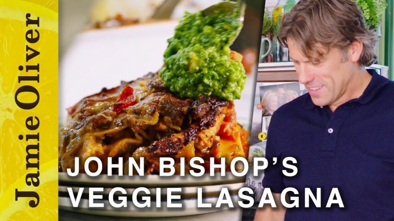 John Bishop | Veggie Lasagne | Friday Night Feast | Jamie Oliver