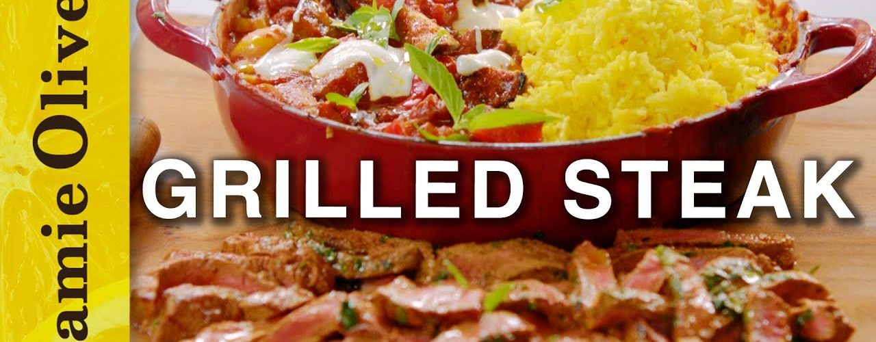 Herby Grilled Steak | Jamie Oliver | 15 Minute Meals