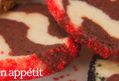 Make Easy & Impressive Zebra-Striped Cookies | Bon Appétit