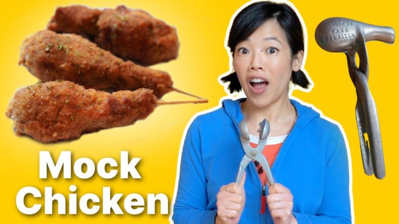 Depression Era Mock Chicken + Vintage ‘Chicken Sans Volaille’ Gadget | City Chicken Recipe