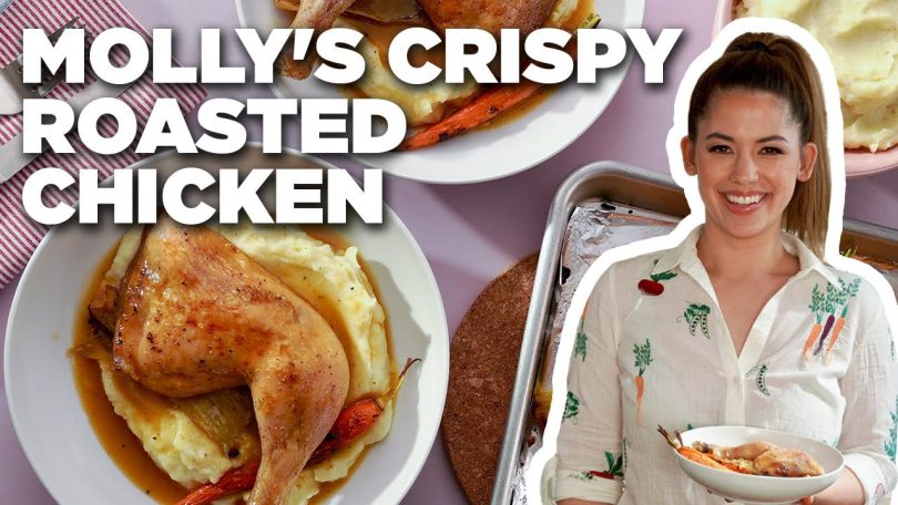 Molly Yeh’s Crispy Roasted Chicken with Carrots and Potatoes | Girl Meets Farm | Food Network