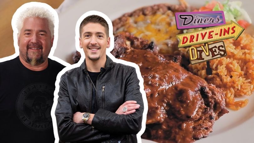 Guy and Hunter Fieri Eat Carne Adovada in New Mexico | Diners, Drive-Ins and Dives | Food Network