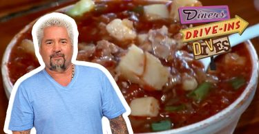 Guy Fieri Eats Menorcan Chowder (THROWBACK) | Diners, Drive-Ins and Dives | Food Network