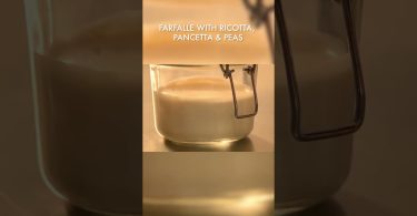 Farfalle with Ricotta, Pancetta & Peas #shorts